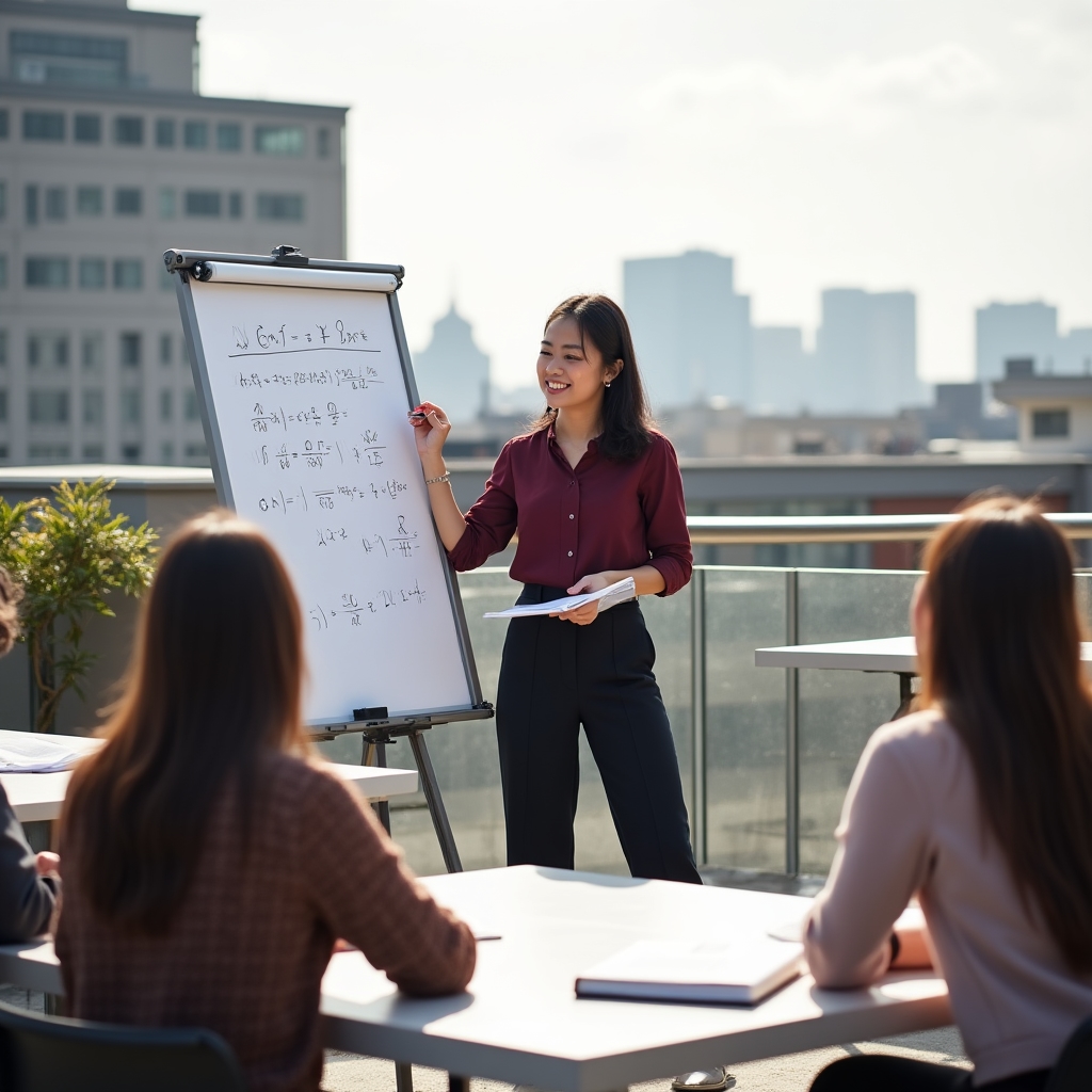 Студент экономического факультета на занятии